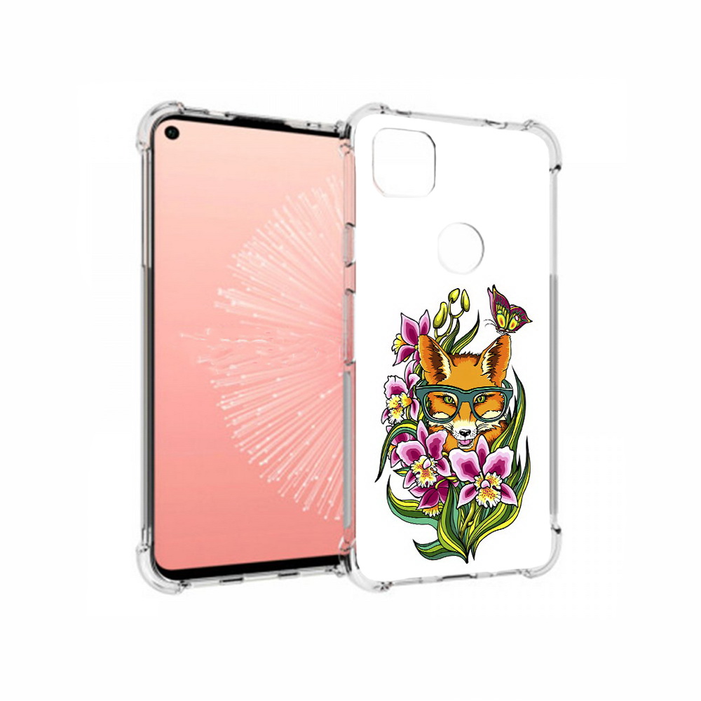 

Чехол MyPads Tocco для Google Pixel 4A Лиса в цветах, Прозрачный, Tocco