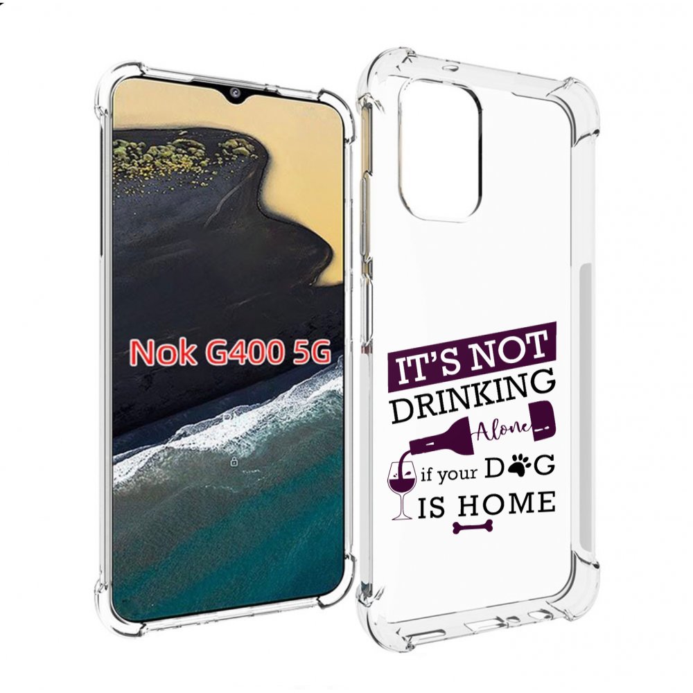 

Чехол MyPads не-пей-один-дома для Nokia G400 5G, Прозрачный, Tocco