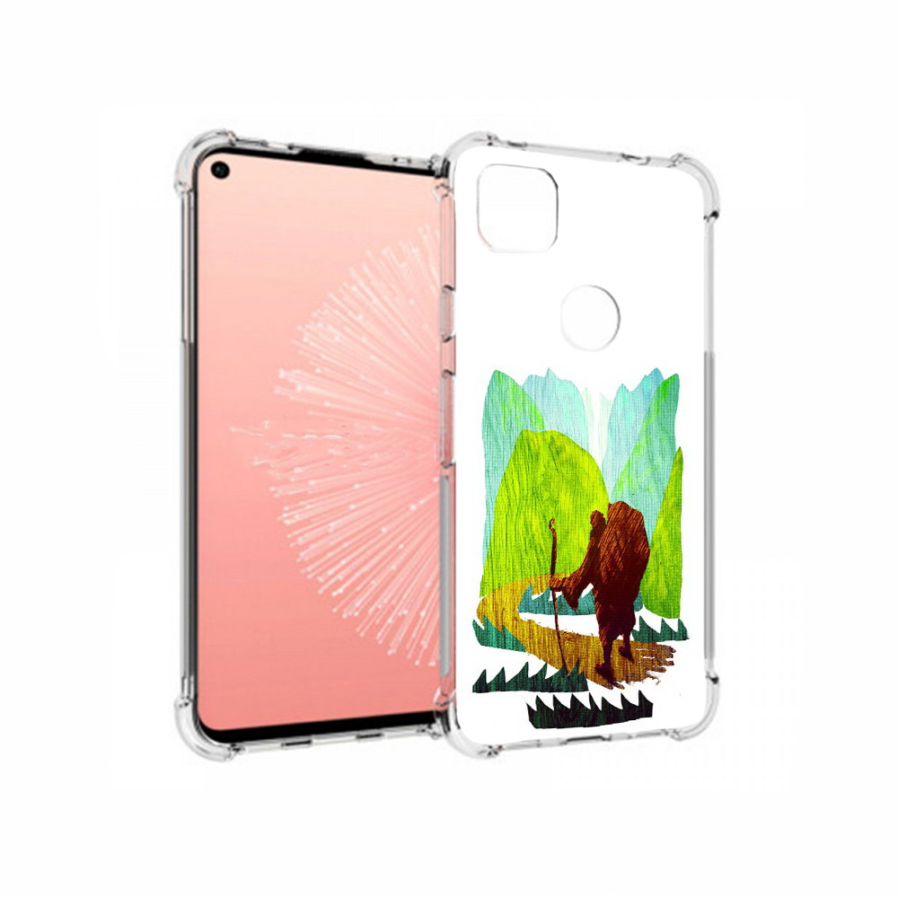 

Чехол MyPads Tocco для Google Pixel 4A Лесная тропа, Прозрачный, Tocco