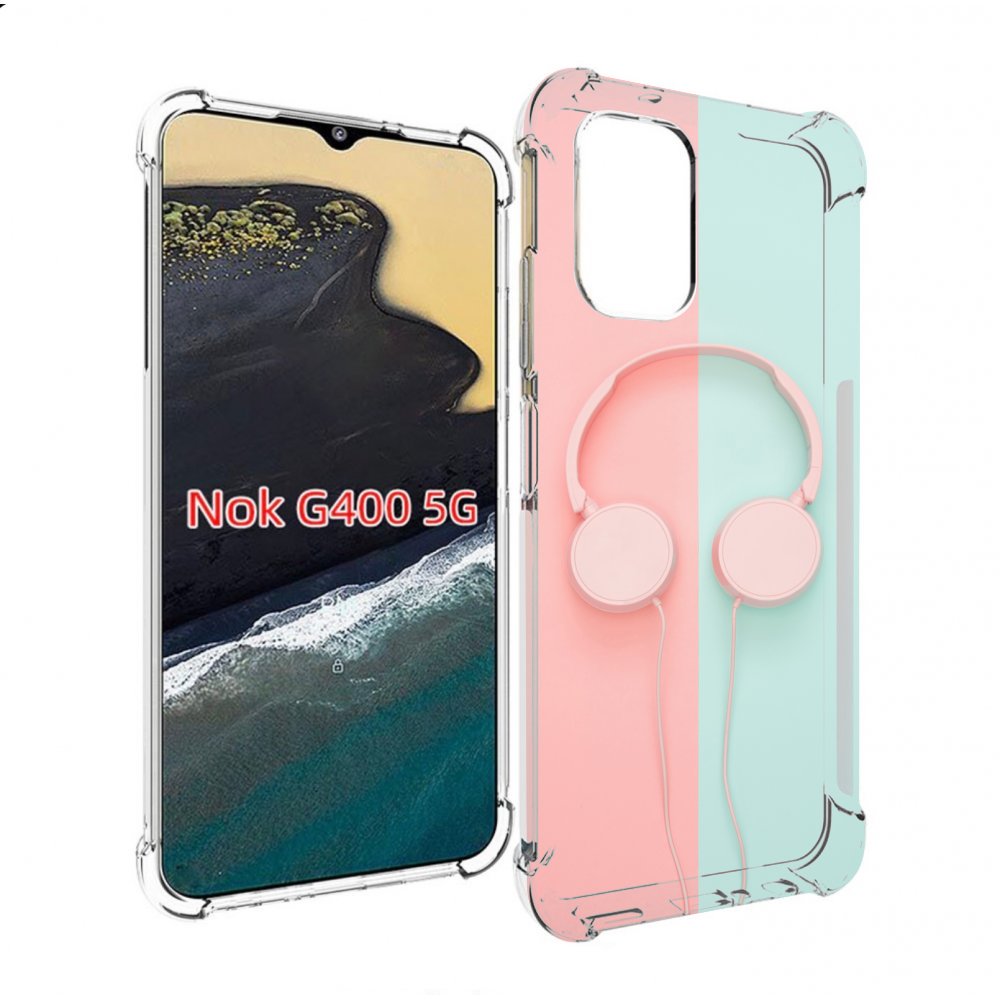 

Чехол MyPads наушники-минимализм для Nokia G400 5G, Прозрачный, Tocco