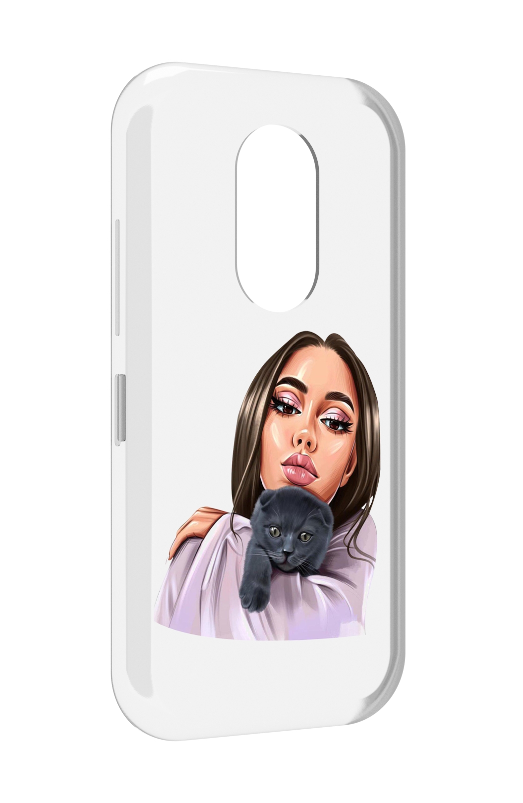 

Чехол MyPads нарисованная-девушка-с-котом женский для Doogee S61 / S61 Pro, Прозрачный, Tocco