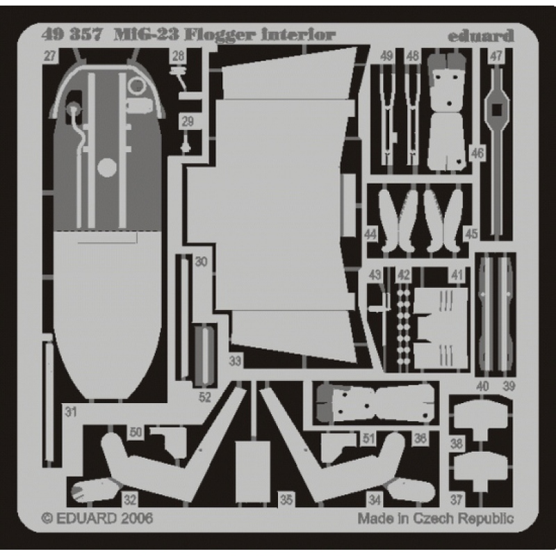 

Фототравление Eduard 49357 MiG-23 Flogger интерьер 1/48
