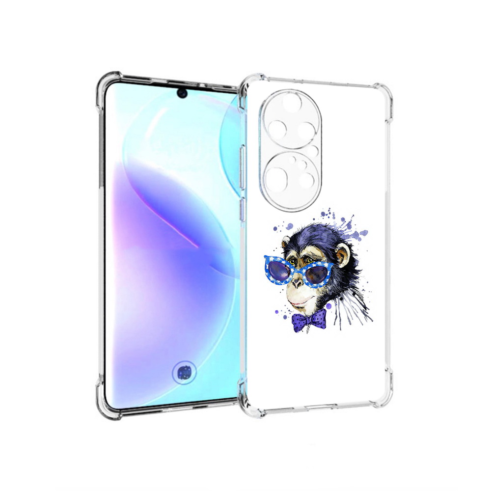 Чехол MyPads Tocco для Huawei P50 Pro акварельная обезьяна