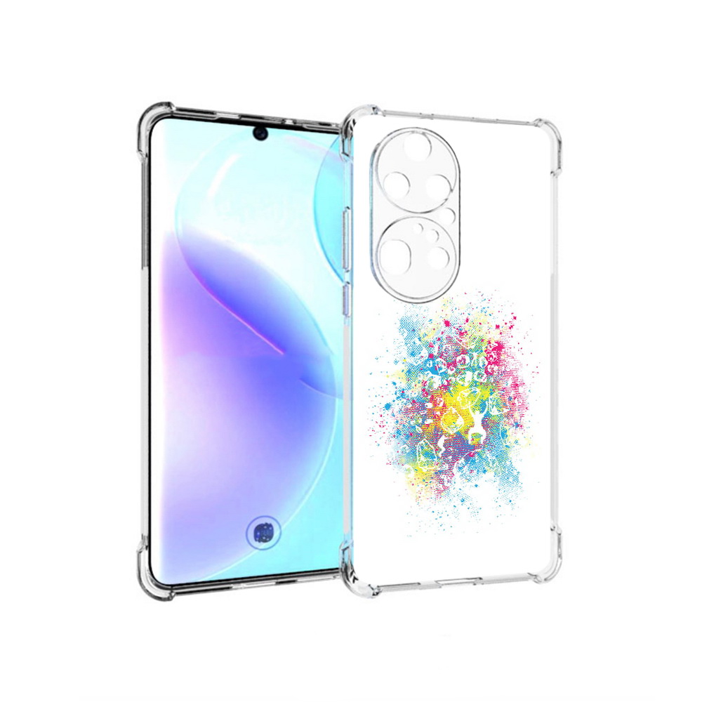 

Чехол MyPads Tocco для Huawei P50 Pro акварель абстракция, Прозрачный, Tocco