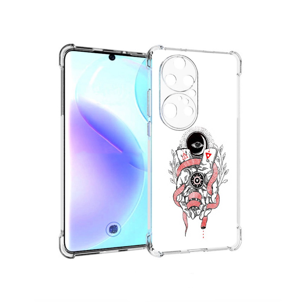 

Чехол MyPads Tocco для Huawei P50 Pro абстрация связанные руки, Прозрачный, Tocco