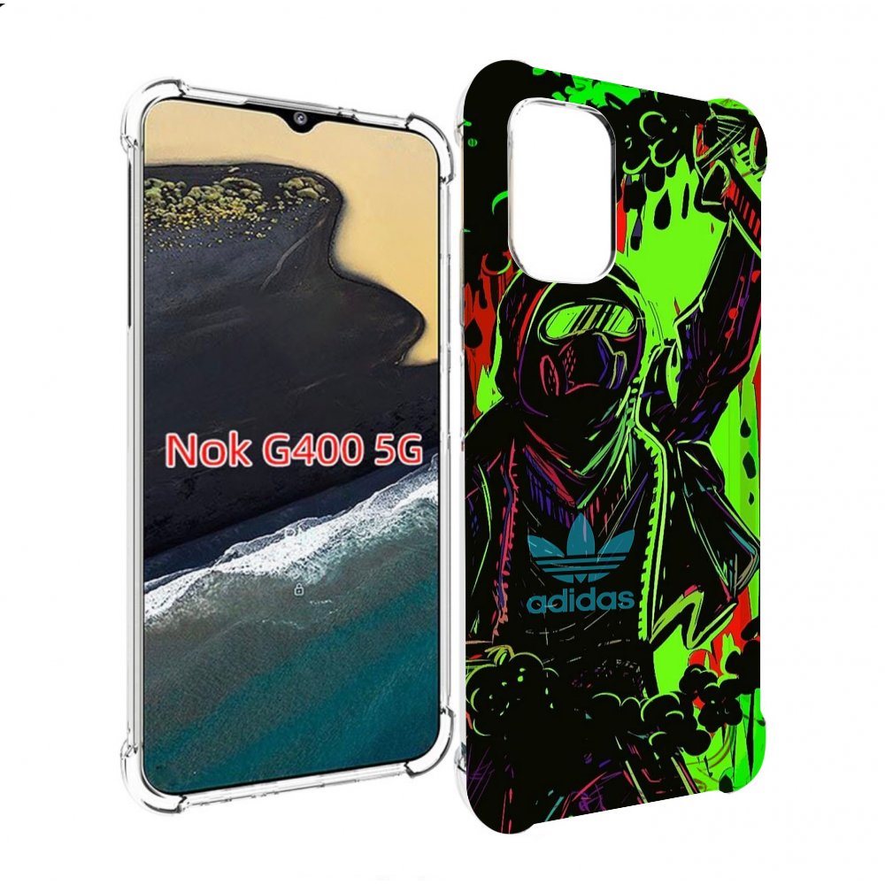 

Чехол MyPads мужчина в красках адидас для Nokia G400 5G, Прозрачный, Tocco
