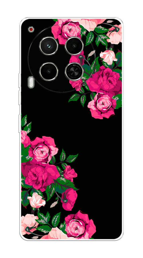 

Чехол на Tecno Camon 30 5G "Розы фуксия", Черный;розовый;зеленый, 305550-1