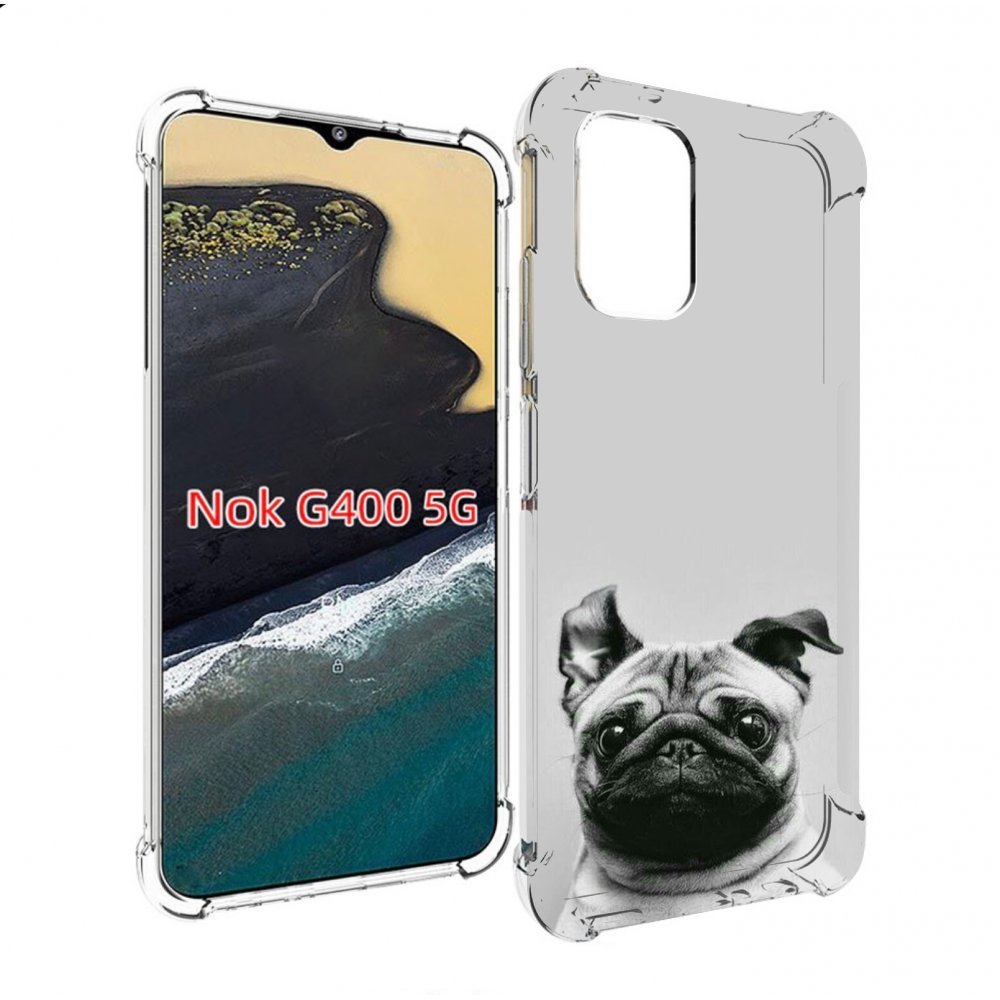 

Чехол MyPads мопс для Nokia G400 5G, Прозрачный, Tocco