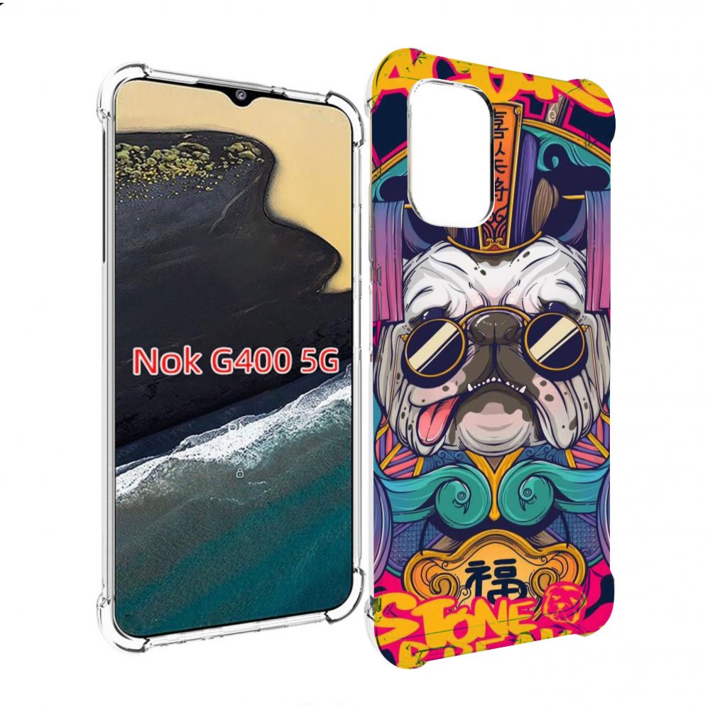 

Чехол MyPads мопс агро яркая для Nokia G400 5G, Прозрачный, Tocco
