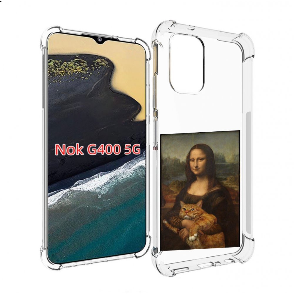 

Чехол MyPads монализа-с-котиком для Nokia G400 5G, Прозрачный, Tocco