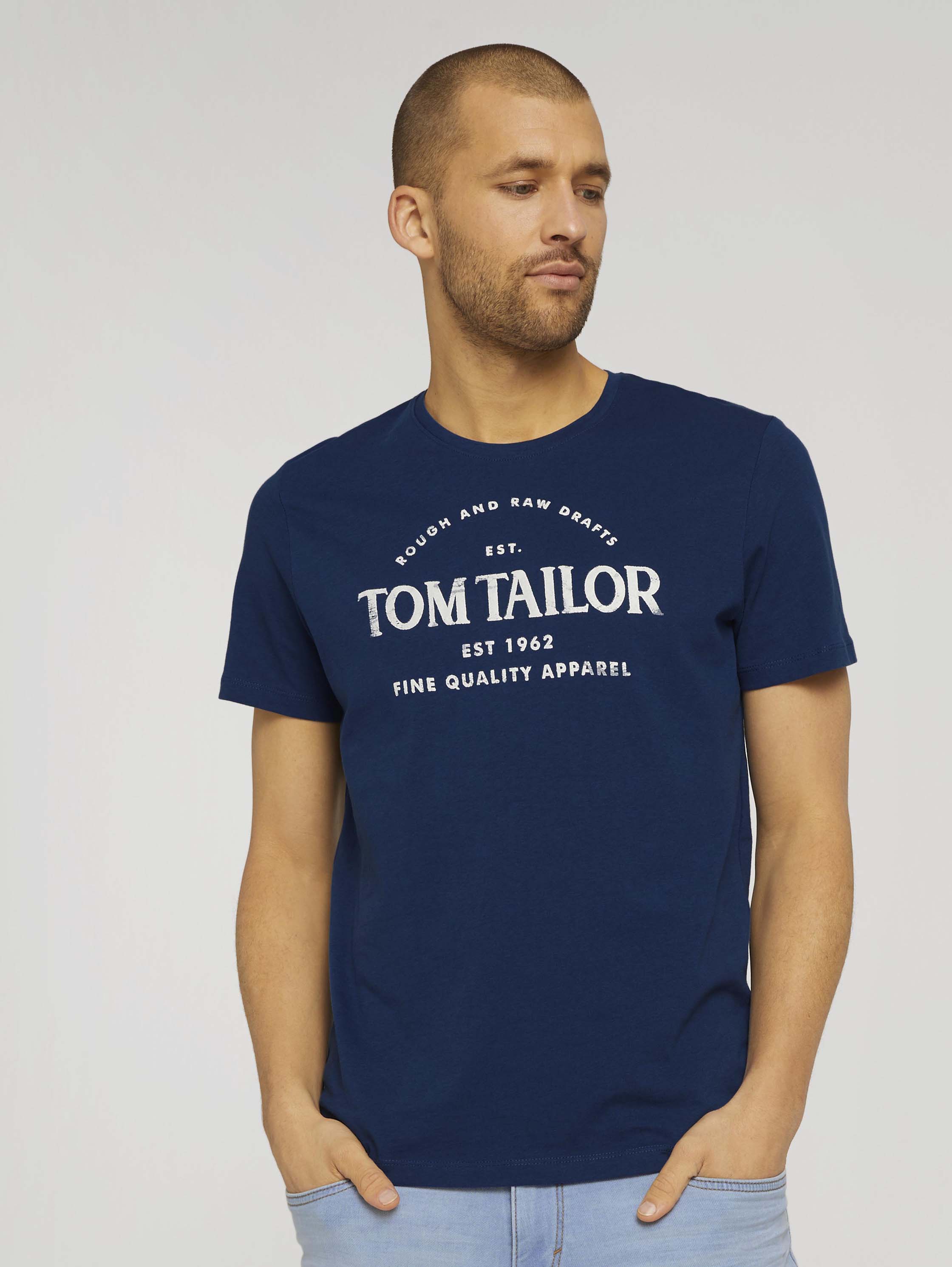 

Футболка мужская 1026058 TOM TAILOR синяя L
