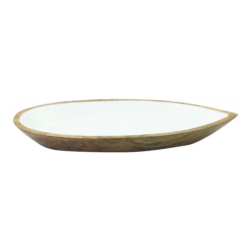 фото Блюдо сервировочное be home mango wood&white enamel 32х14 см, 100-281be