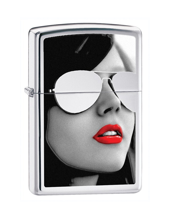 

Зажигалка ZIPPO Gold Design с покрытием High Polish Chrome, латунь/сталь, серебристая, Серебристый;красный;черный;серый, Gold Design