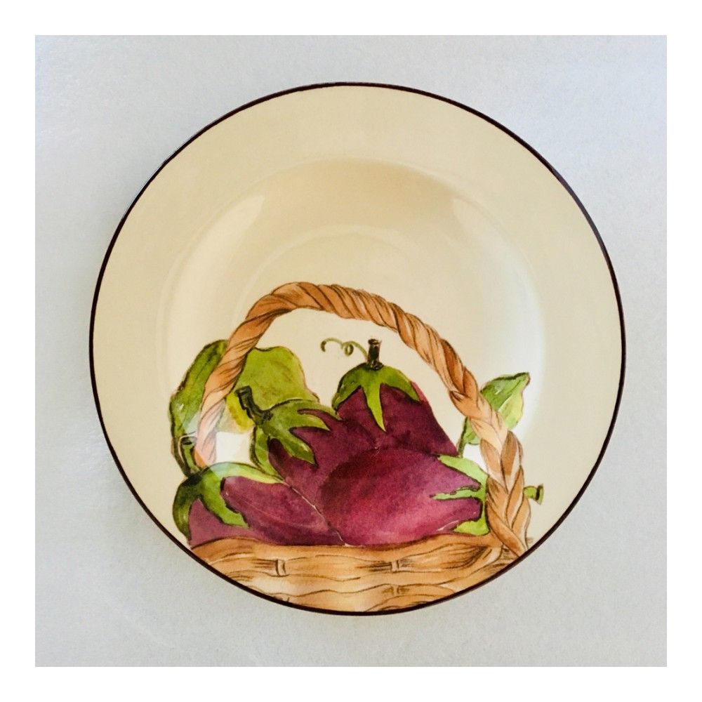 фото Тарелка десертная ceramiche noi aubergine, 23см, 144a
