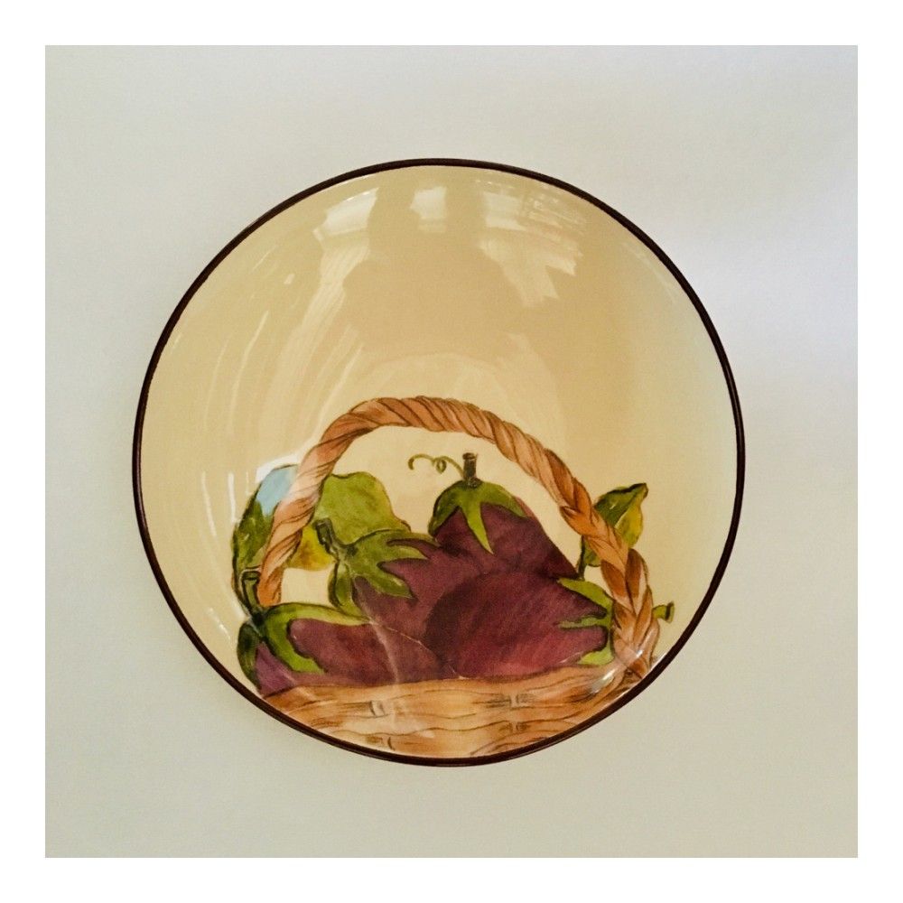 фото Тарелка глубокая ceramiche noi aubergine, 22см, 203ma