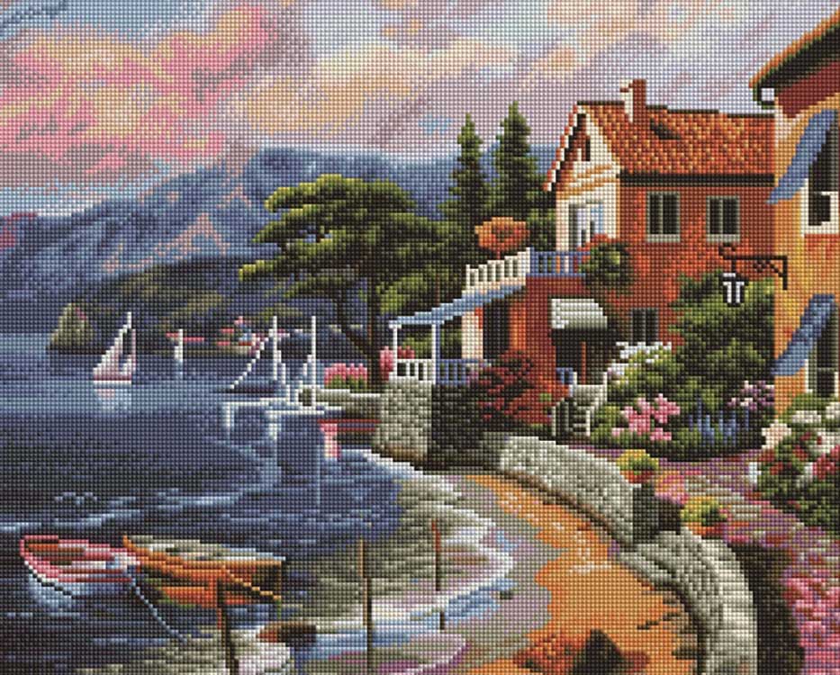 

Алмазная вышивка Painting Diamond «Лазурный берег»