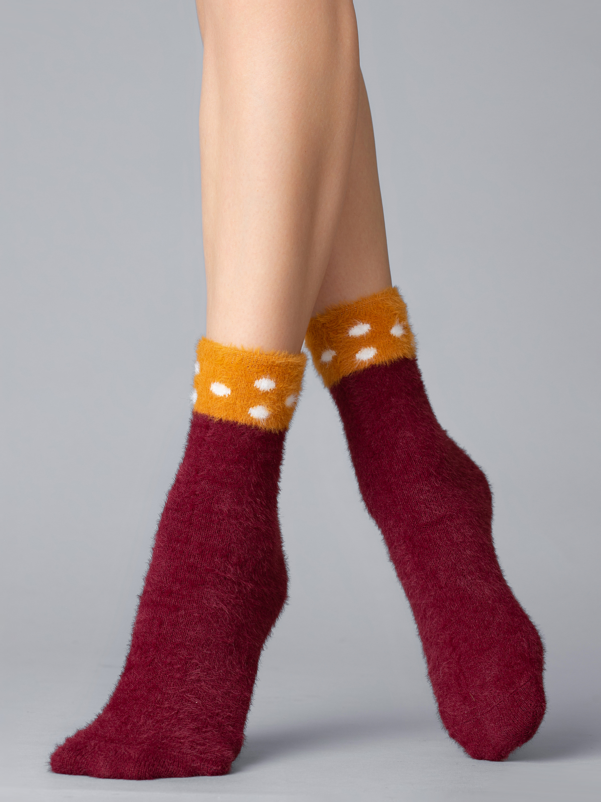 

Носки женские Giulia WS3 WINTER FASHION 02 бордовые one size, WS3 WINTER FASHION 02