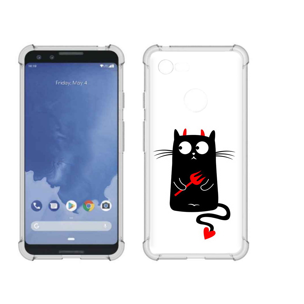 

Чехол MyPads Tocco для Google Pixel 3 Кот демон, Прозрачный, Tocco