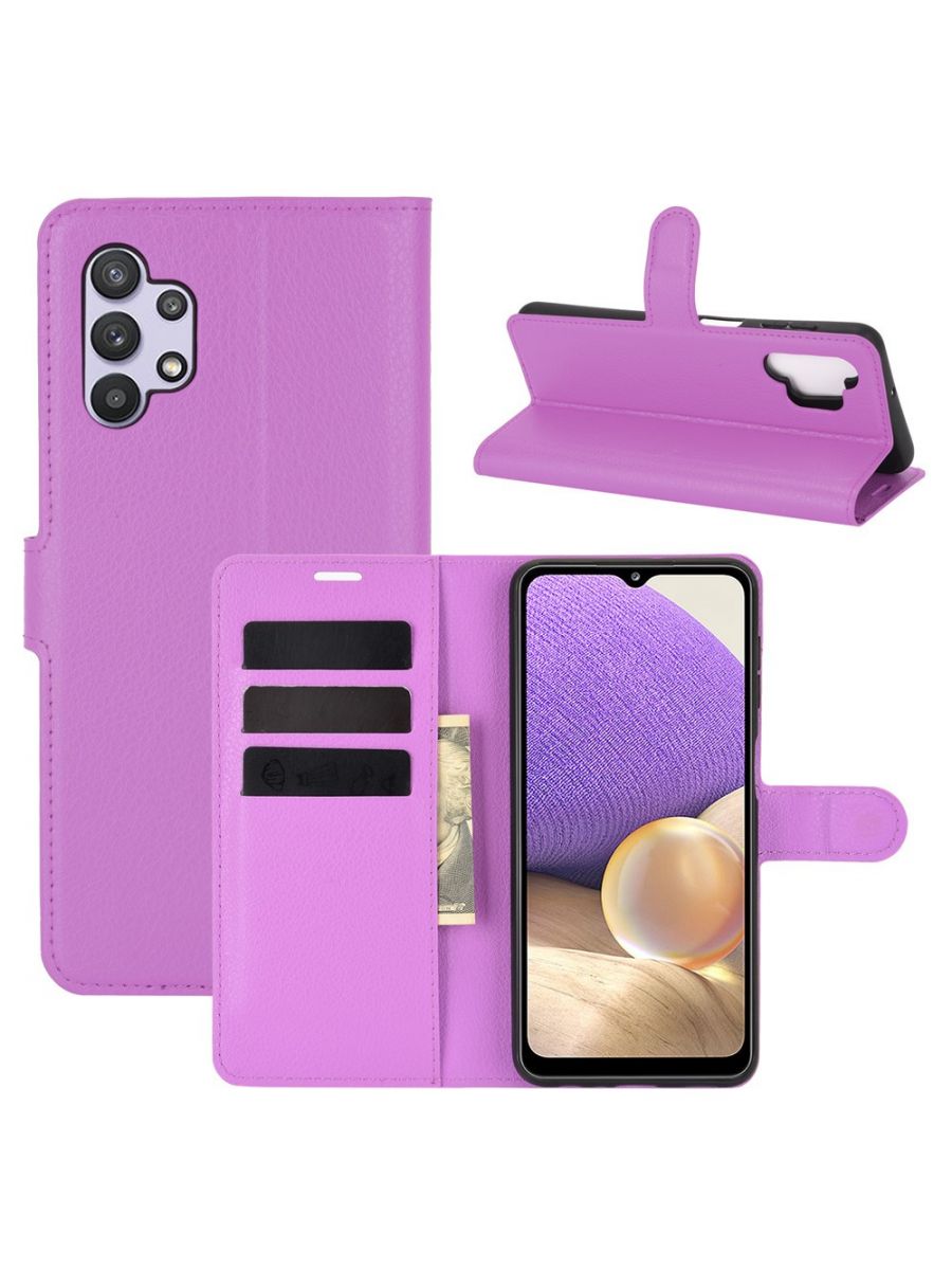 

Brodef Wallet Чехол книжка кошелек для Samsung Galaxy A32 черный