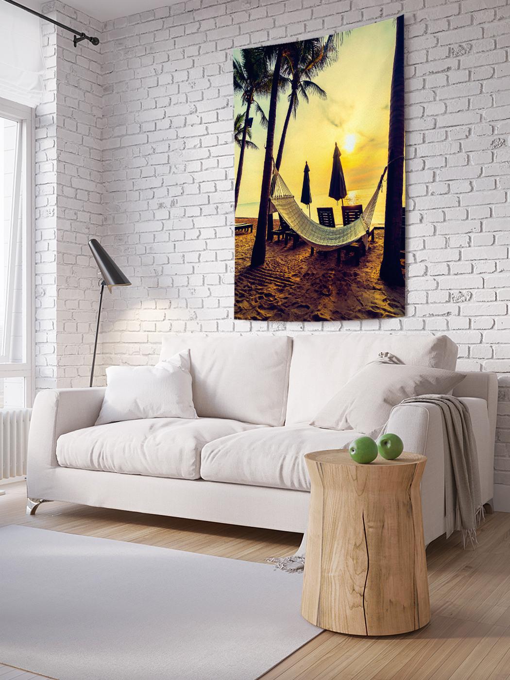 

Вертикальное фотопанно на стену JoyArty Лежаки на рассвете 100x150 см, Лежаки на рассвете