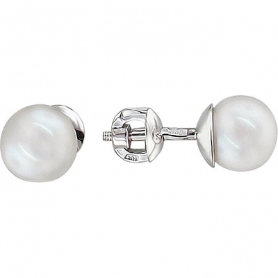 

Серьги из белого золота с жемчугом Эстет 01С322418-1, 01С322418-1