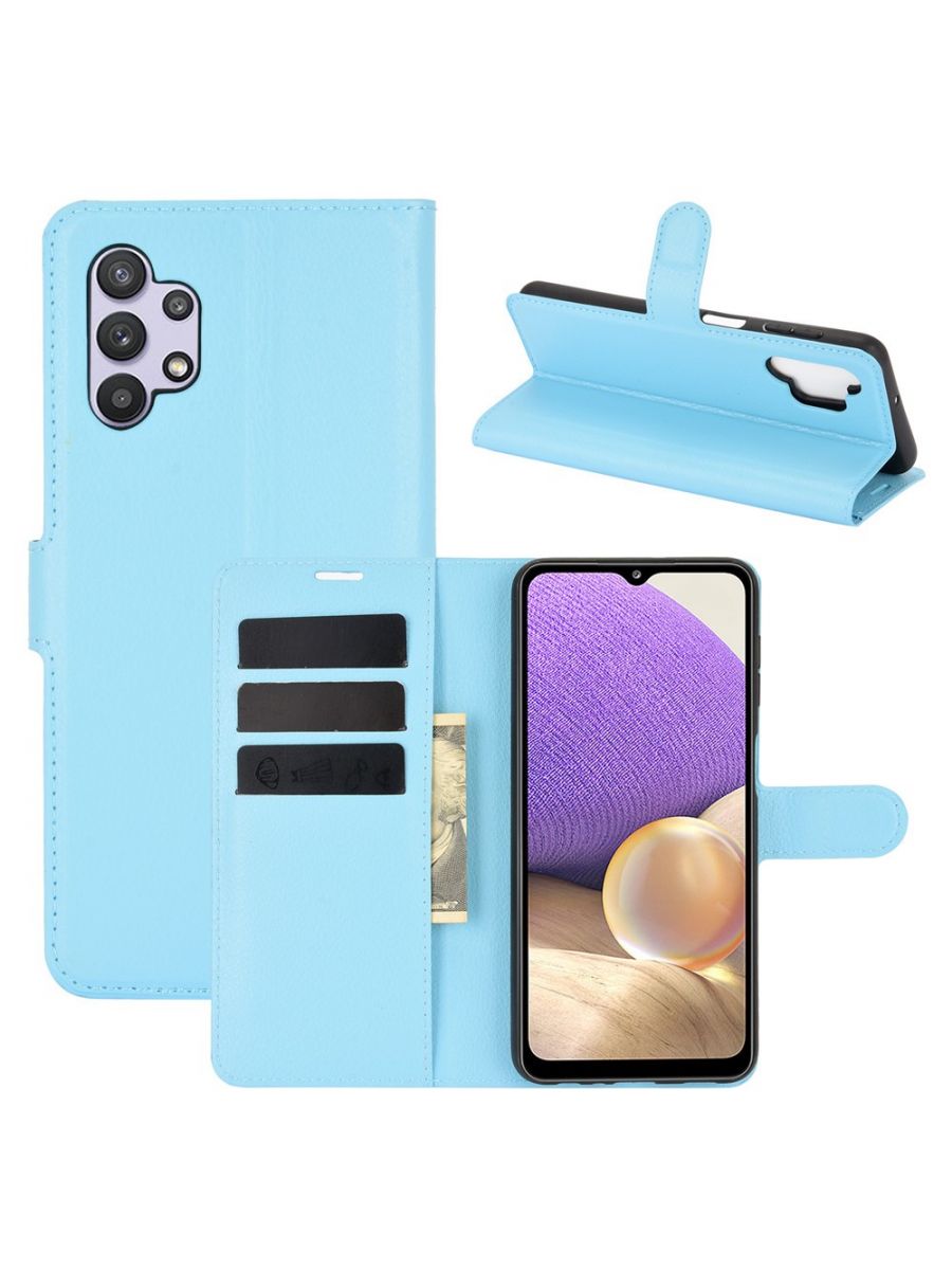 

Brodef Wallet Чехол книжка кошелек для Samsung Galaxy A32 зеленый