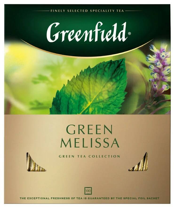 Чай Greenfield Green Melissa зеленый 100 пак 486₽