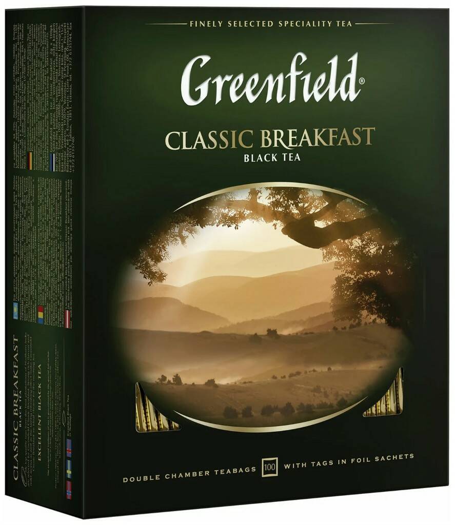 

Чай Greenfield Classic Breakfast, черный, 100 пак.