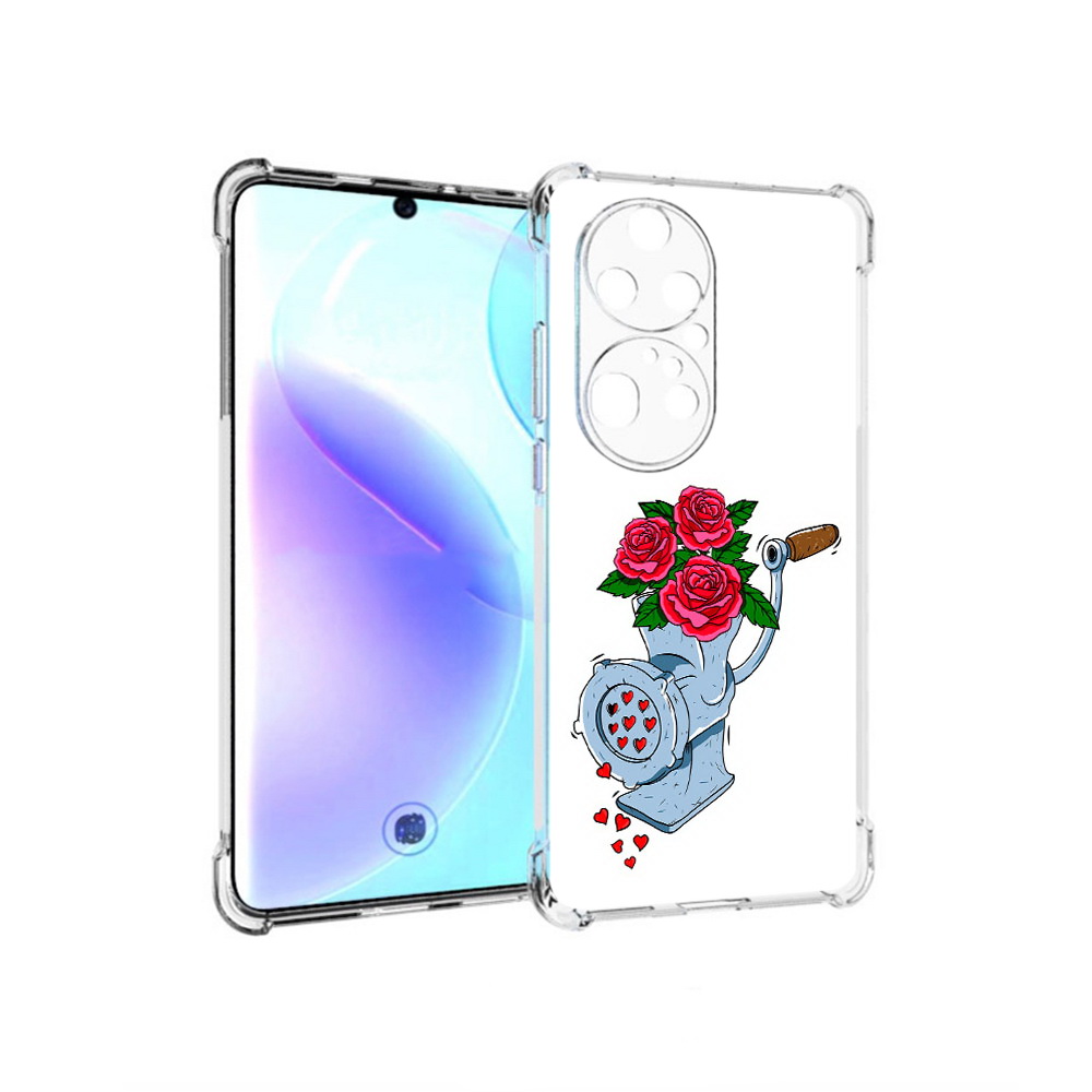 

Чехол MyPads Tocco для Huawei P50 Pro Цветочные сердца, Прозрачный, Tocco