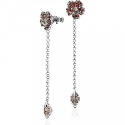 

Серьги из белого золота с сапфиром/бриллиантом Эстет 01С6213477-12, 01С6213477-12