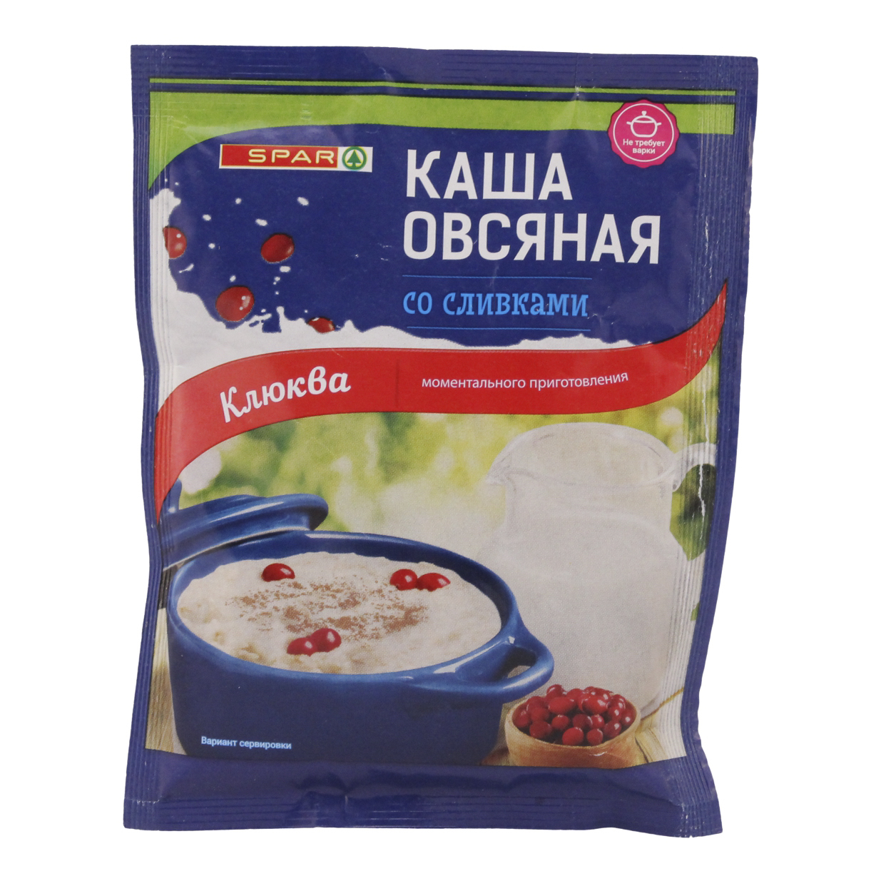 

Каша Spar овсяная клюква со сливками быстрого приготовления 40 г