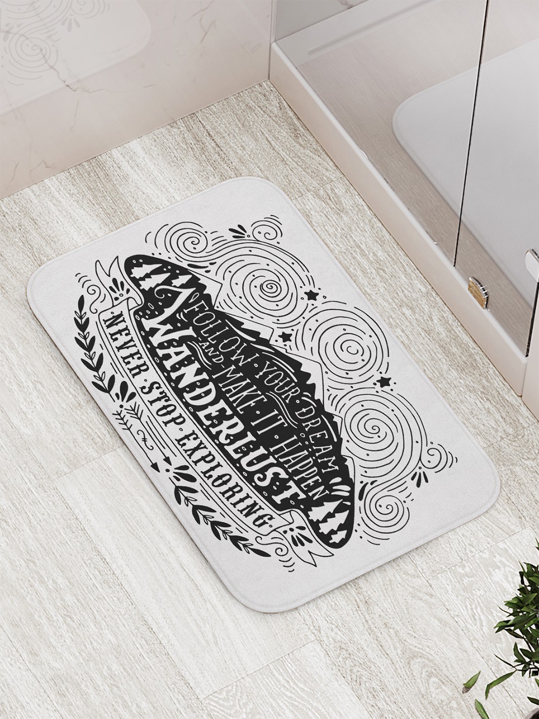

bath_67134 Коврик противоскользящий для ванной, сауны, бассейна, 77х52 см