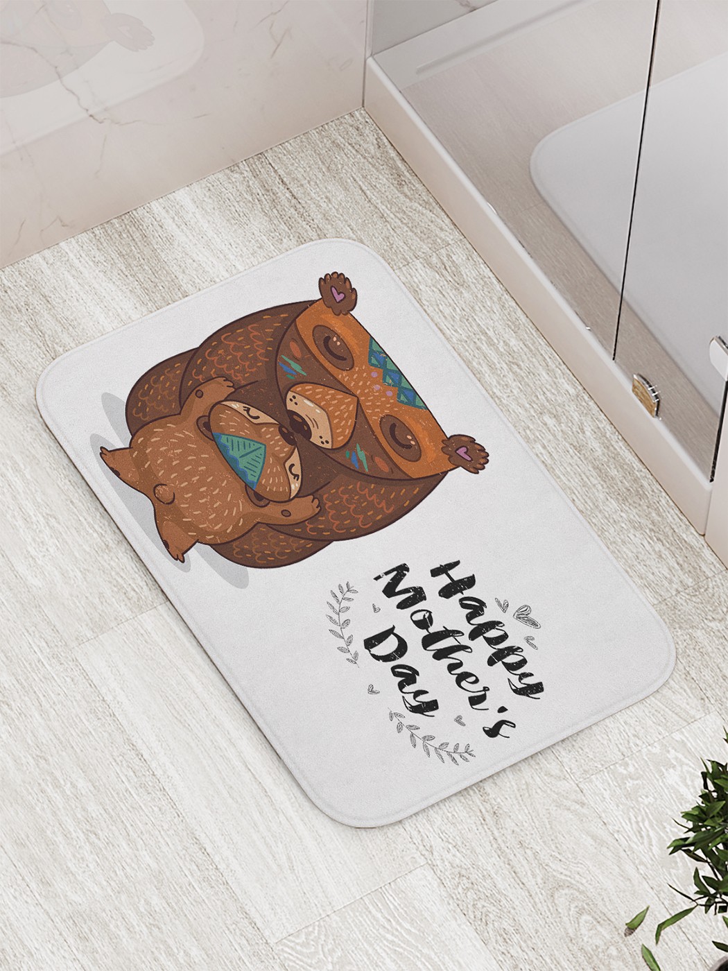 

bath_67116 Коврик противоскользящий для ванной, сауны, бассейна, 77х52 см
