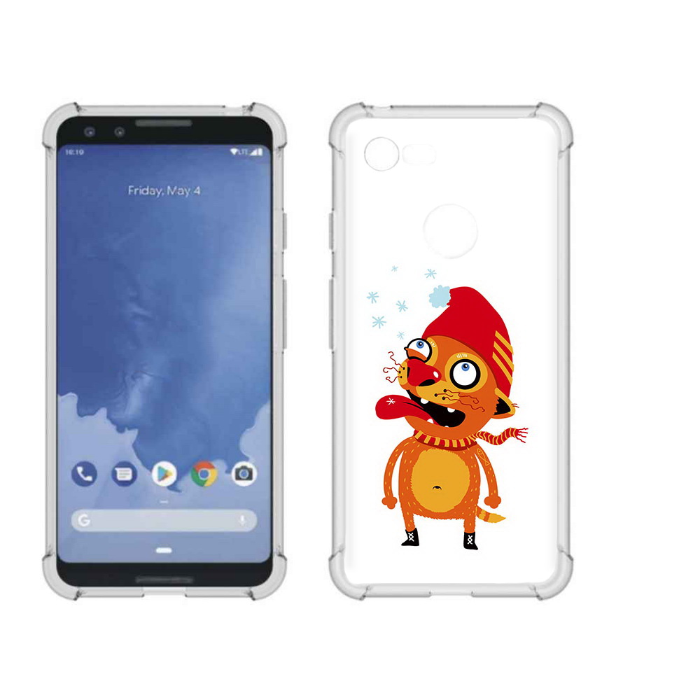 

Чехол MyPads Tocco для Google Pixel 3 Зимний кот, Прозрачный, Tocco
