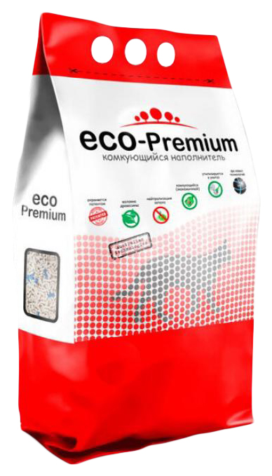 фото Наполнитель eco premium blue комкующийся древесный без запаха для кошек 5 л, 1,9 кг, синий eco-premium