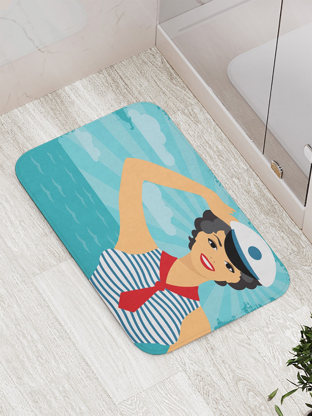 

bath_66974 Коврик противоскользящий для ванной, сауны, бассейна, 77х52 см