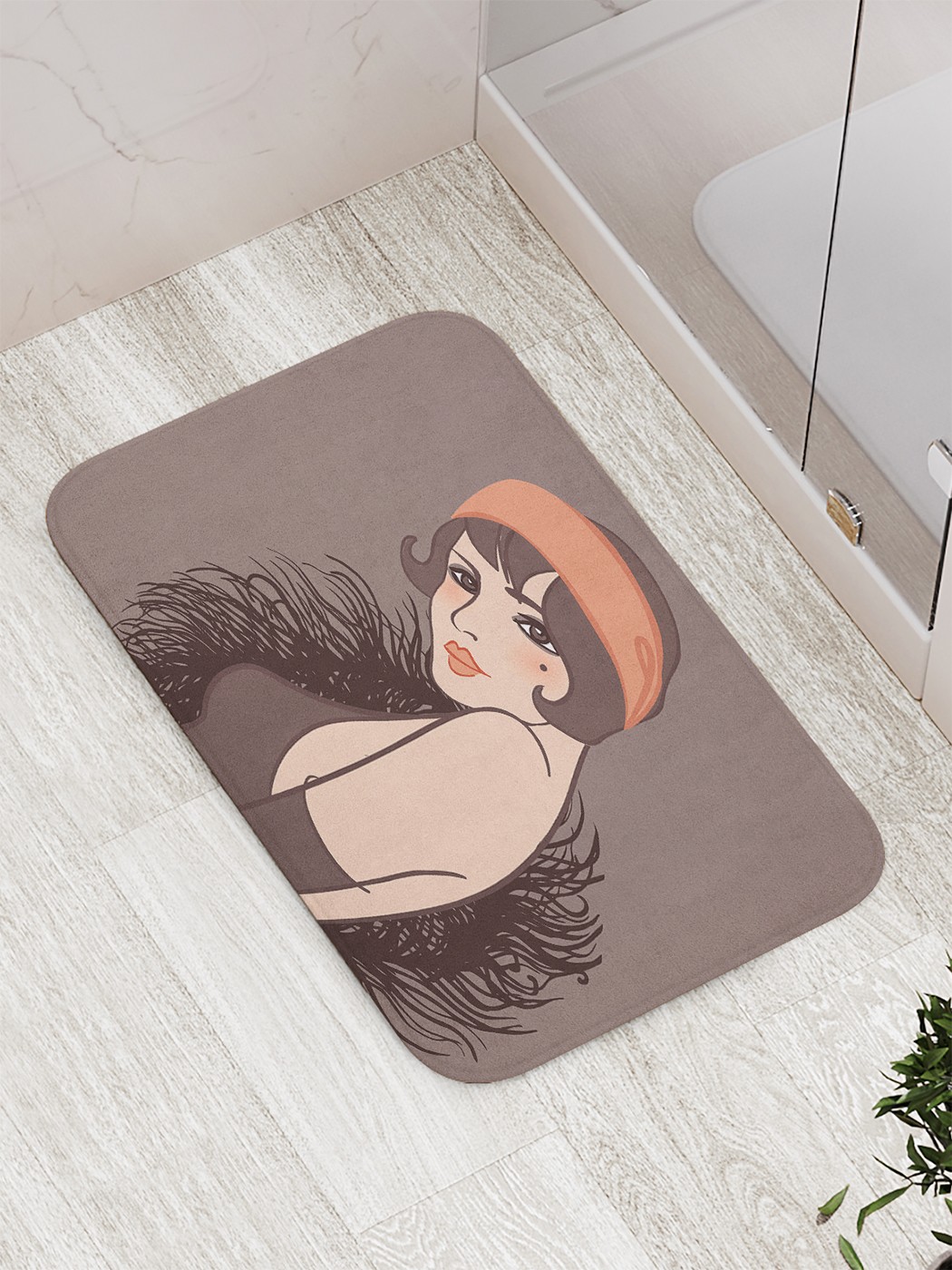 

bath_66957 Коврик противоскользящий для ванной, сауны, бассейна, 77х52 см