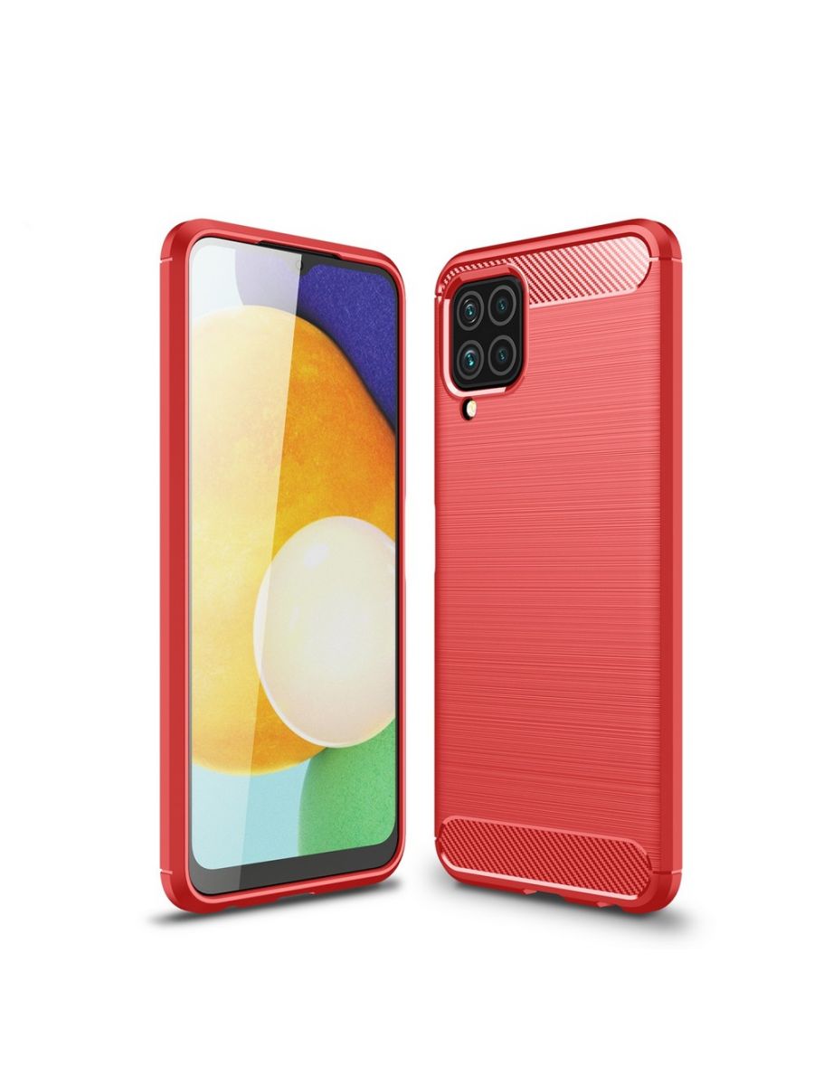 

Brodef Carbon Силиконовый чехол для Samsung Galaxy M32 Красный