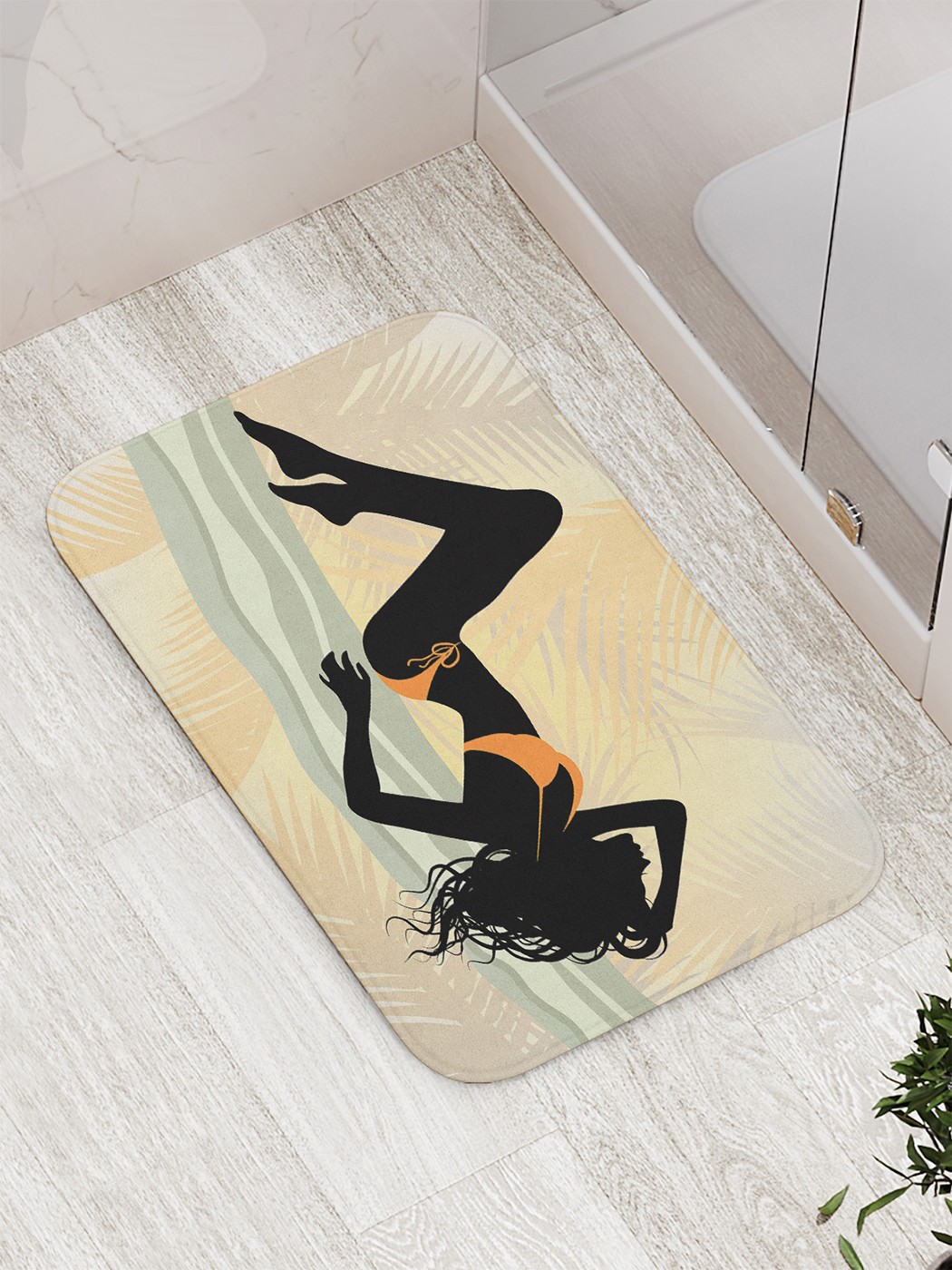 

bath_66955 Коврик противоскользящий для ванной, сауны, бассейна, 77х52 см