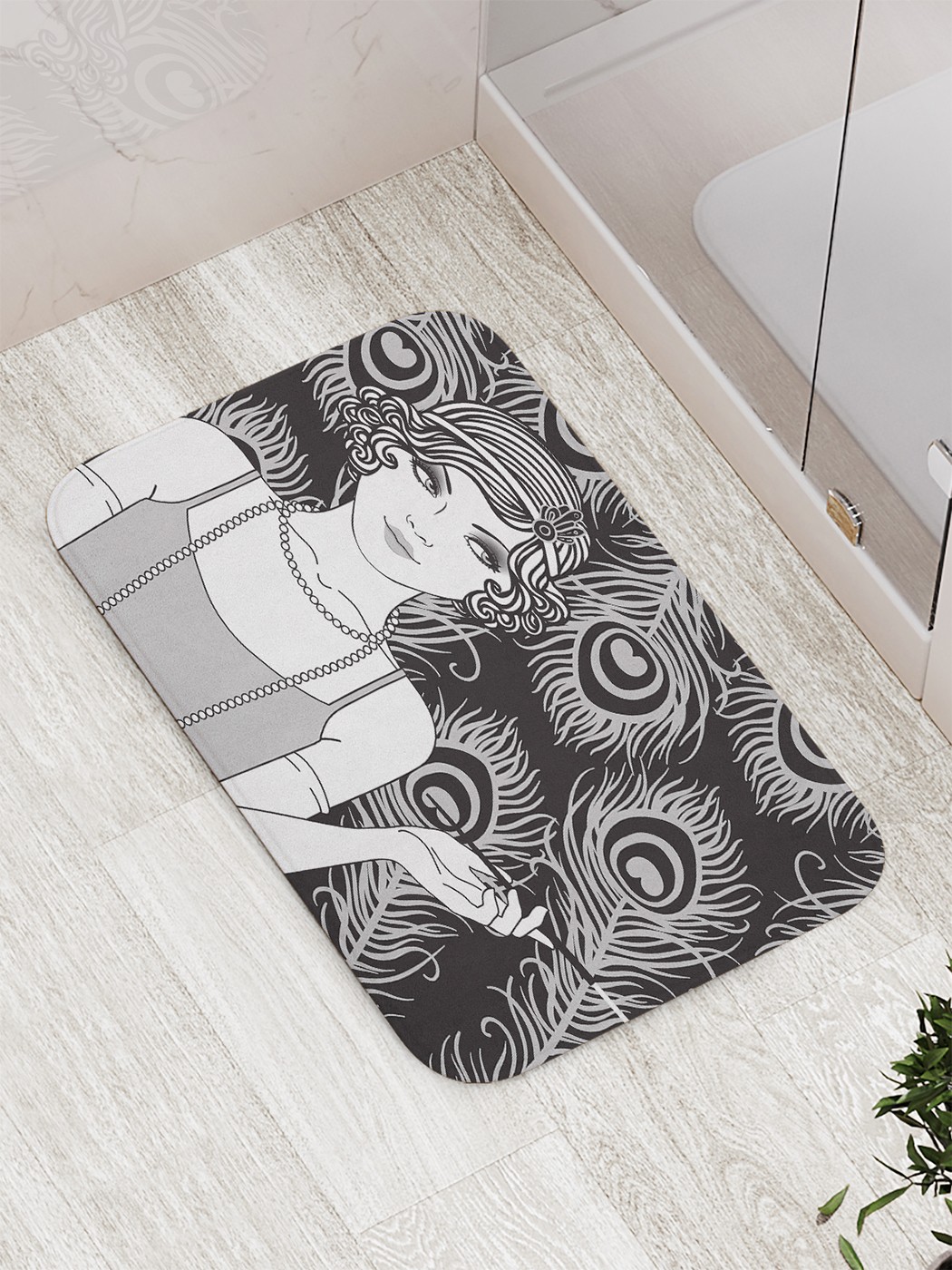 

bath_66953 Коврик противоскользящий для ванной, сауны, бассейна, 77х52 см