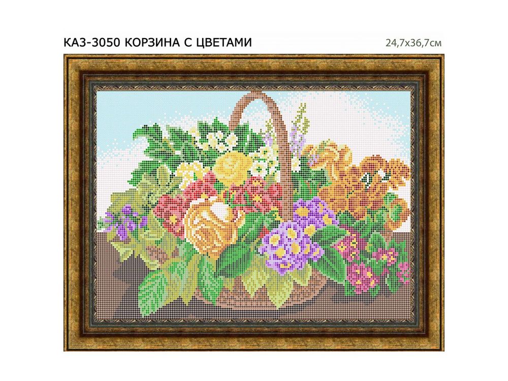

Рисунок на ткани «Карзина с цветами»