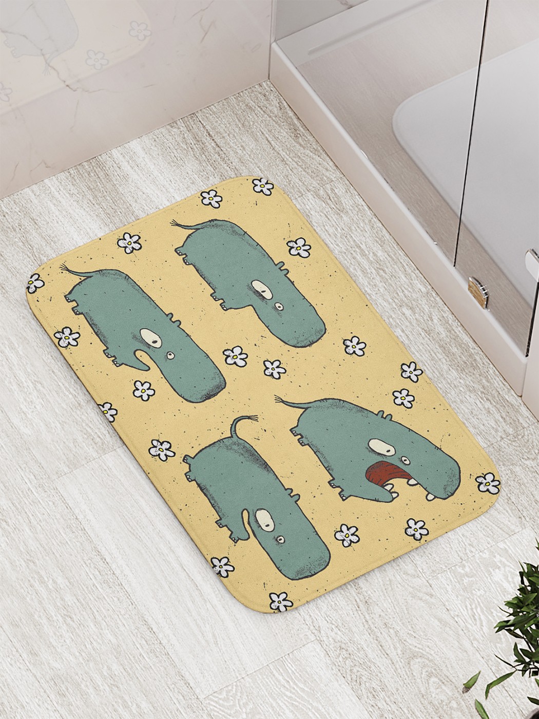 

bath_66931 Коврик противоскользящий для ванной, сауны, бассейна, 77х52 см
