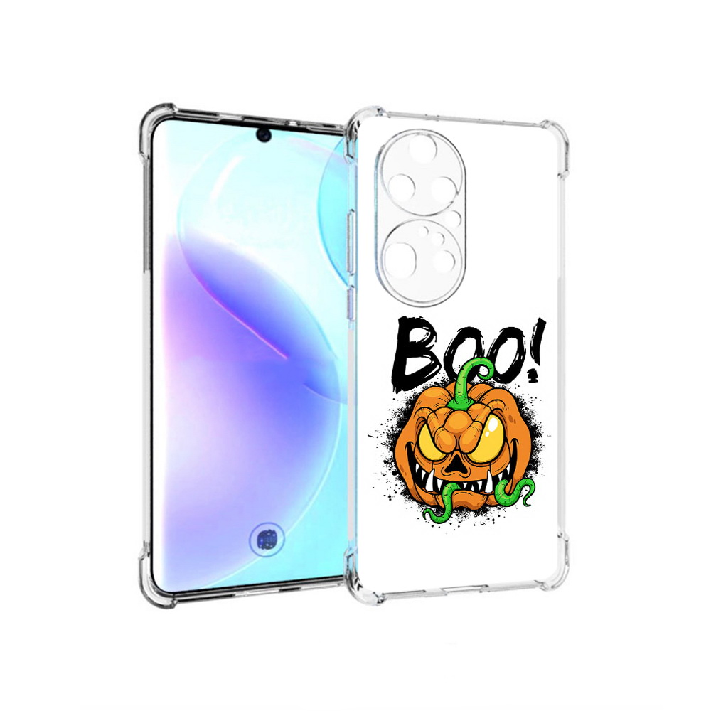 

Чехол MyPads Tocco для Huawei P50 Pro Хэллоуин бу, Прозрачный, Tocco