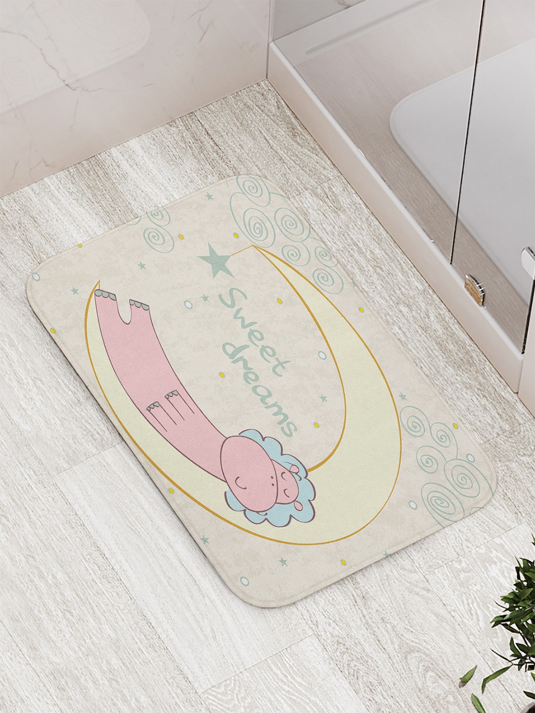 

bath_66924 Коврик противоскользящий для ванной, сауны, бассейна, 77х52 см
