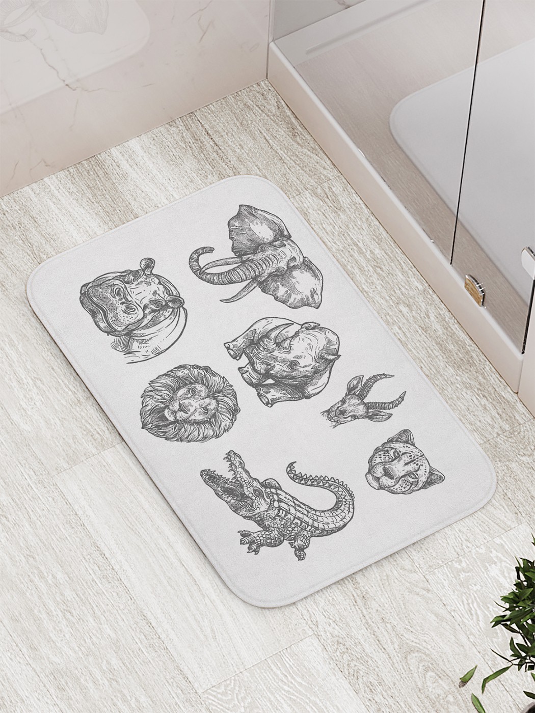 

bath_66921 Коврик противоскользящий для ванной, сауны, бассейна, 77х52 см