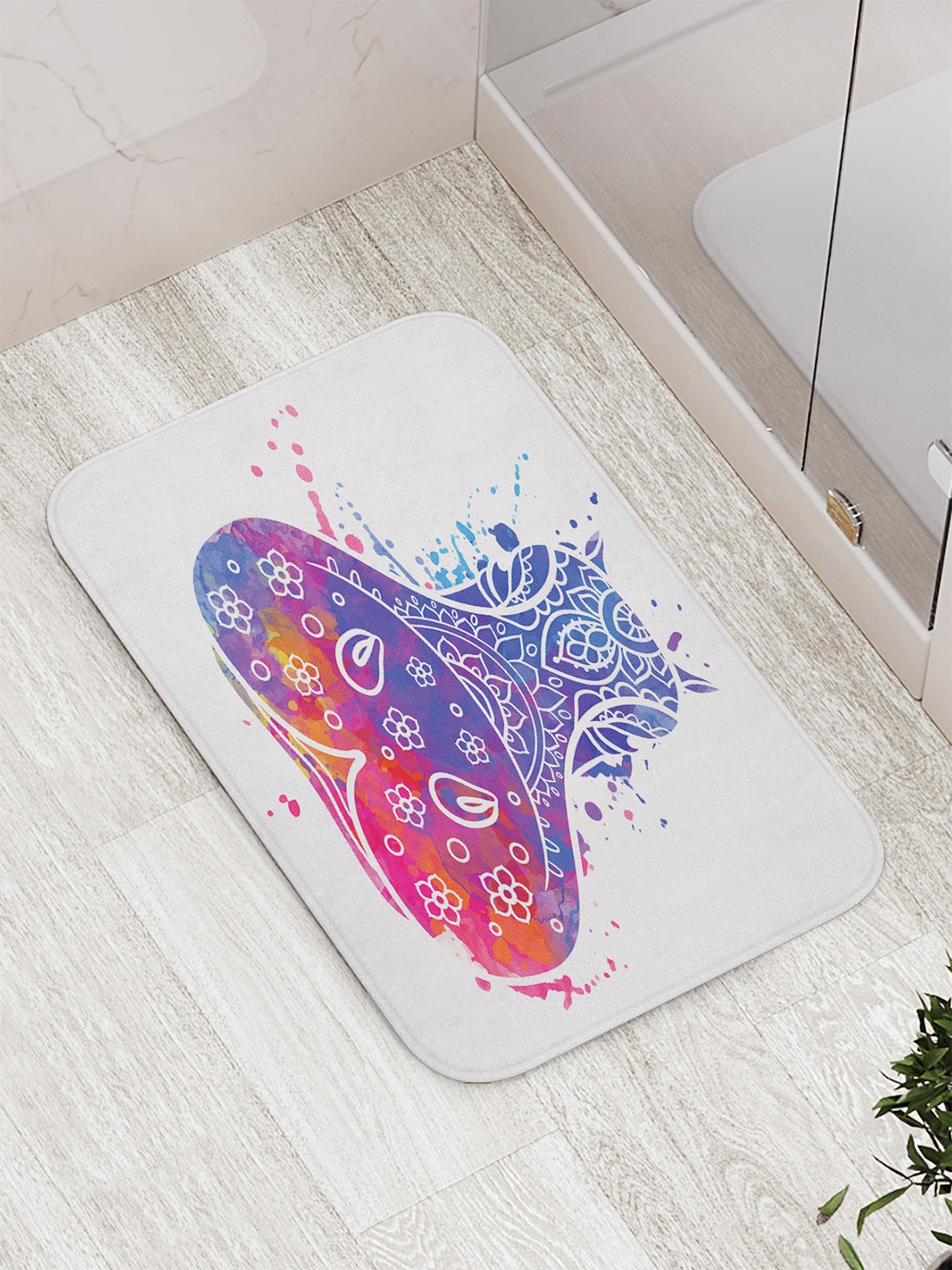 

bath_66920 Коврик противоскользящий для ванной, сауны, бассейна, 77х52 см