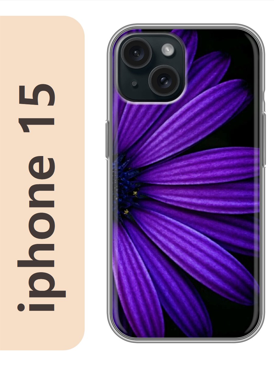 

Чехол на Apple Iphone 15 цветок 256, Прозрачный, Iph15flws