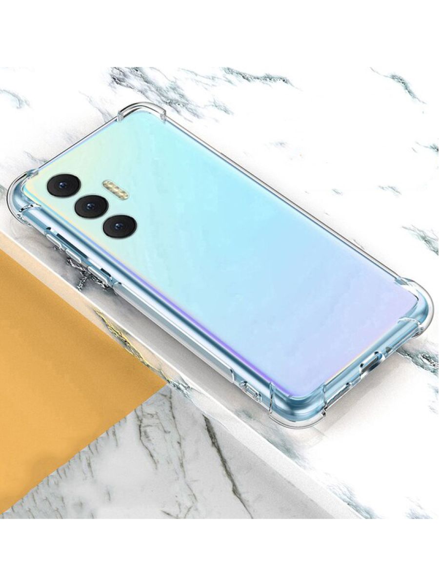 

Brodef Shield Силиконовый противоударный чехол для Tecno Spark 8p прозрачный
