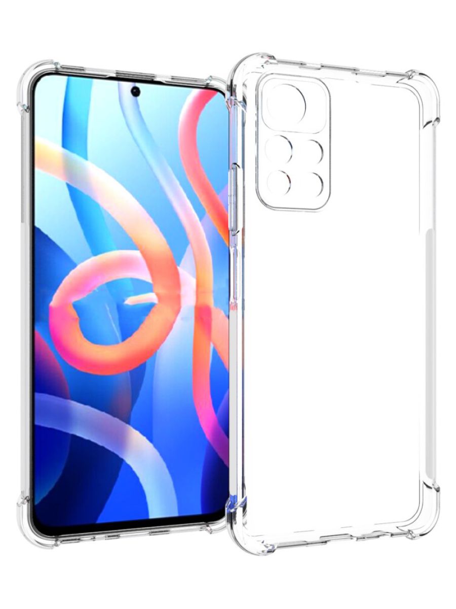 

Brodef Shield Силиконовый противоударный чехол для Poco M4 Pro 5G прозрачный