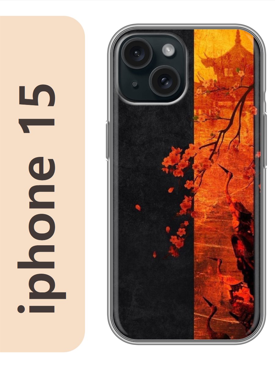 

Чехол на Apple Iphone 15 японский стиль 242, Прозрачный, Iph15rzne
